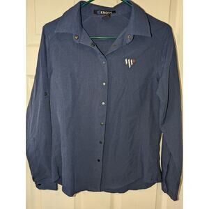 Knoss Shirt Women's XS Pioneer Stain Repel Long Sleeve Workshirt Blue Outdoors